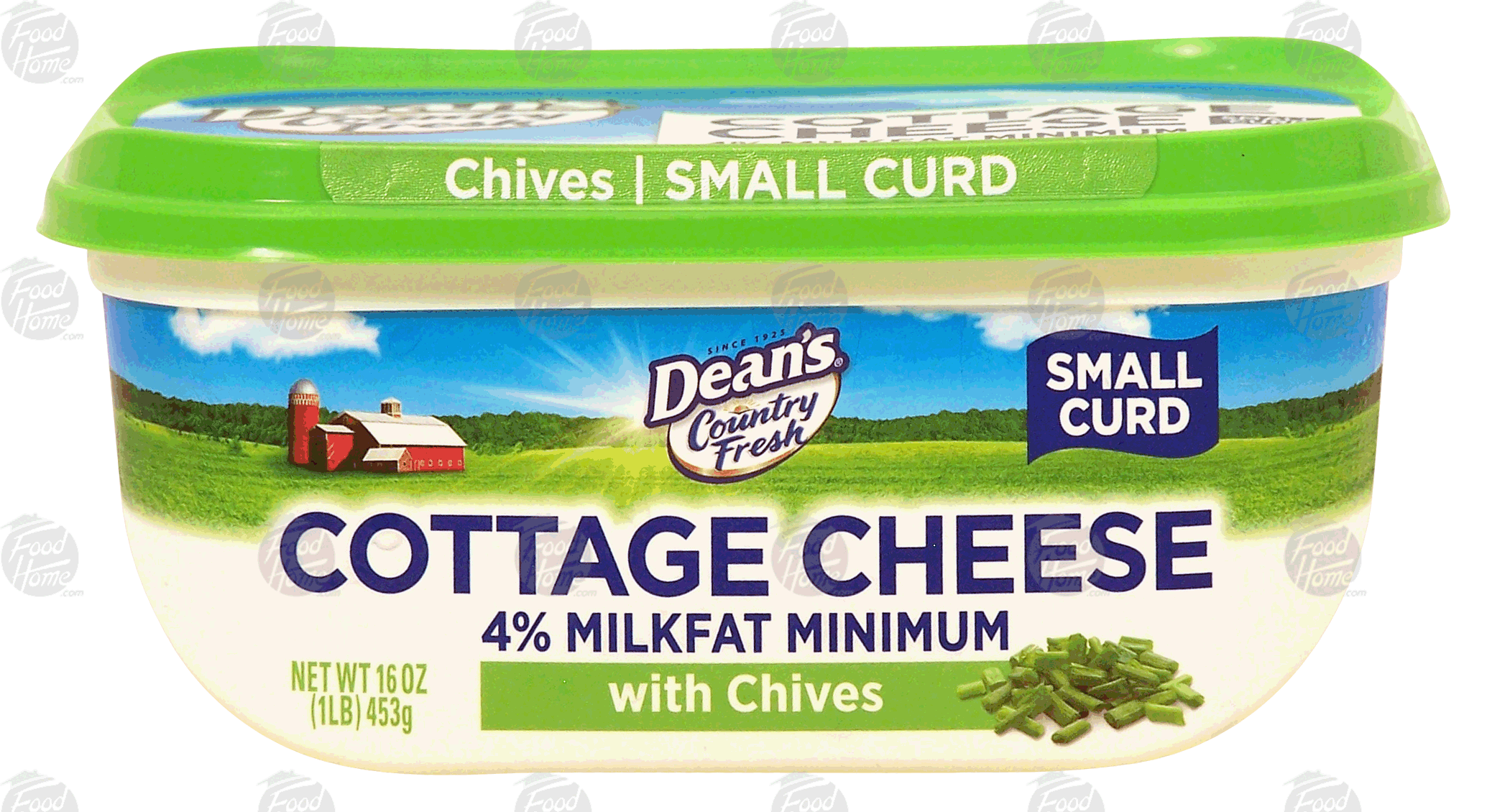 Dean's Country Fresh cottage cheese with chives, small curd, 4% milkfat Full-Size Picture